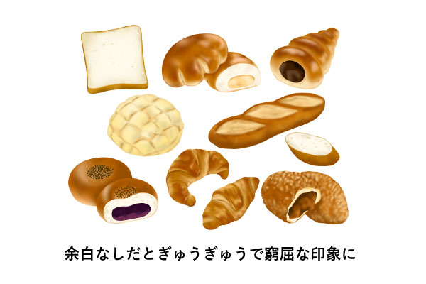 パンが並べられている