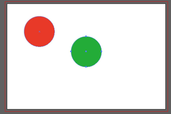赤と緑の丸